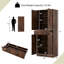 Armoire de style campagne 72 po avec 4 portes de grange