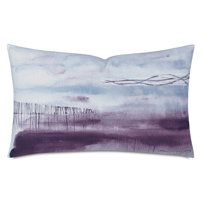 Coussin Palette, Abstrait mauve, Rectangle H 13 po x l 22 po