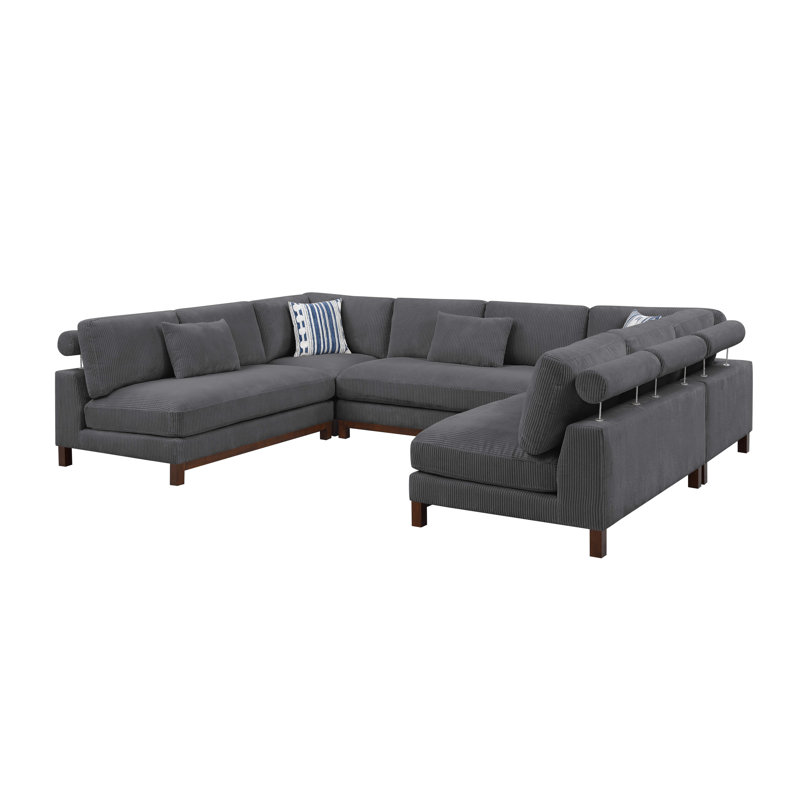 Elantra Corduroy Sectional Symmetrical