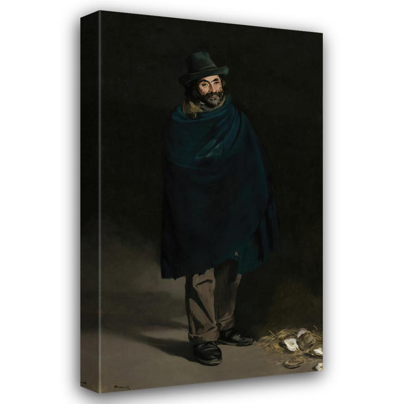 "Beggar with Oysters" par Édouard Manet - Toile tendue avec châssis, H 40 po x l 28 po
