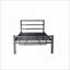 Structure de lit plateforme simple en métal - Aucun sommier requis, conception silencieuse robuste, noir pour la chambre à coucher-1654798162