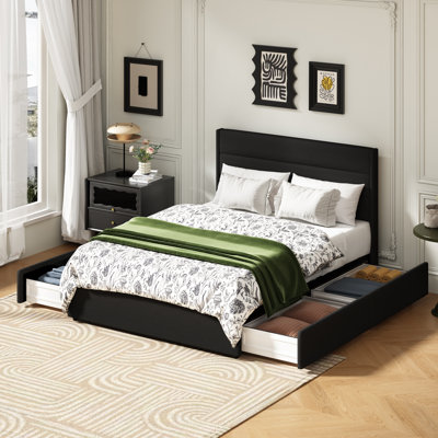 Brezzy Upholstered Storage Bed with Wingback
