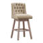 Tabouret de bar pivotant à 360 ° Terron avec pieds en bois massif Terron-114466690-117276413