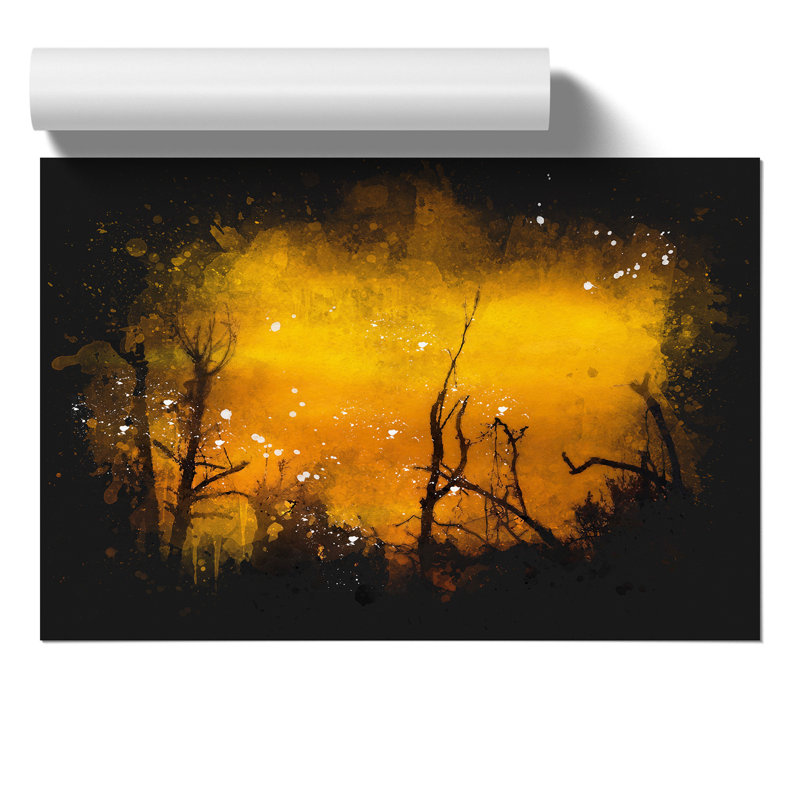 Oklahoma Sunset Paint Splash - Frameless Print, 59cm H x 84cm W x 0.1cm D