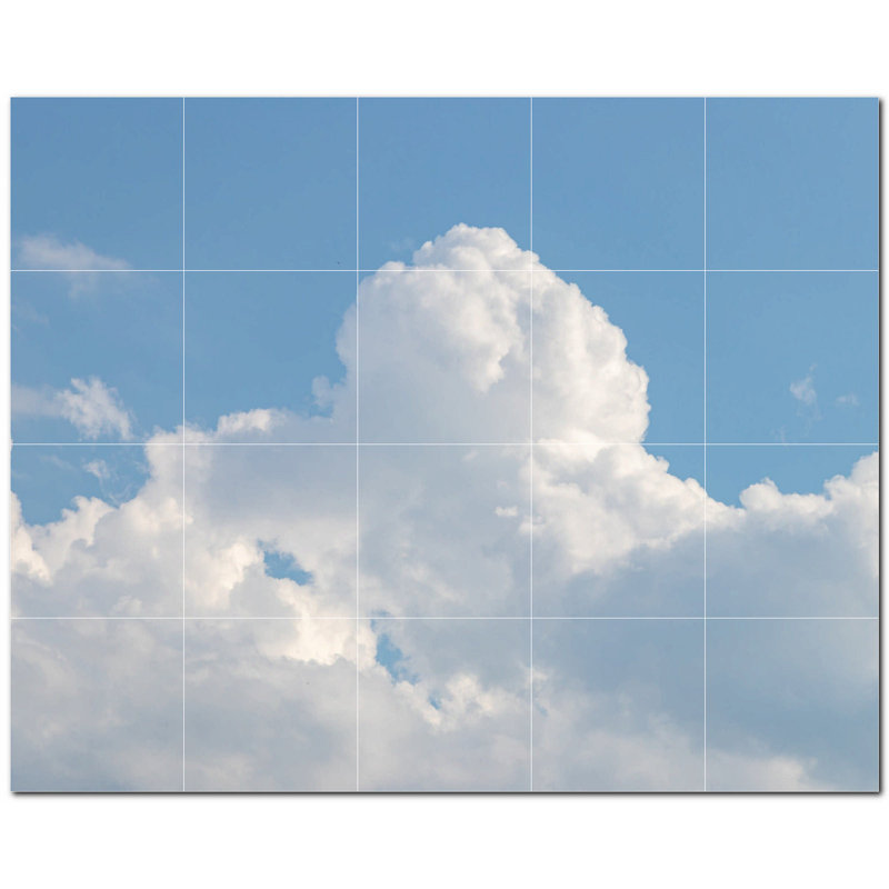 Murale en céramique satinée 8 po x 8 po Clouds Photo