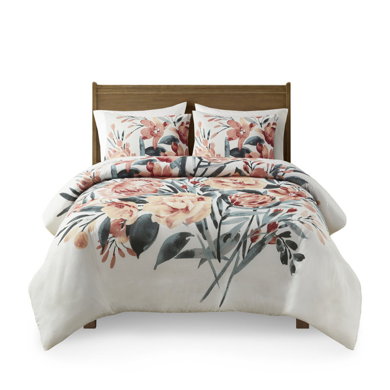 Ensemble de housse de couette en coton très florale très moderne