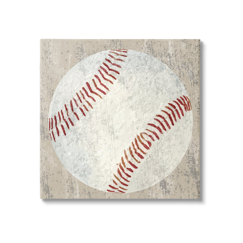 " Rustic Sports Baseball " by Kim Allen, 24" H x 24" W x 1.5" D
