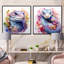 «Snakes Floral Grace I», ensemble de 2 reproductions d'art sur toile-1434273865-1434273864