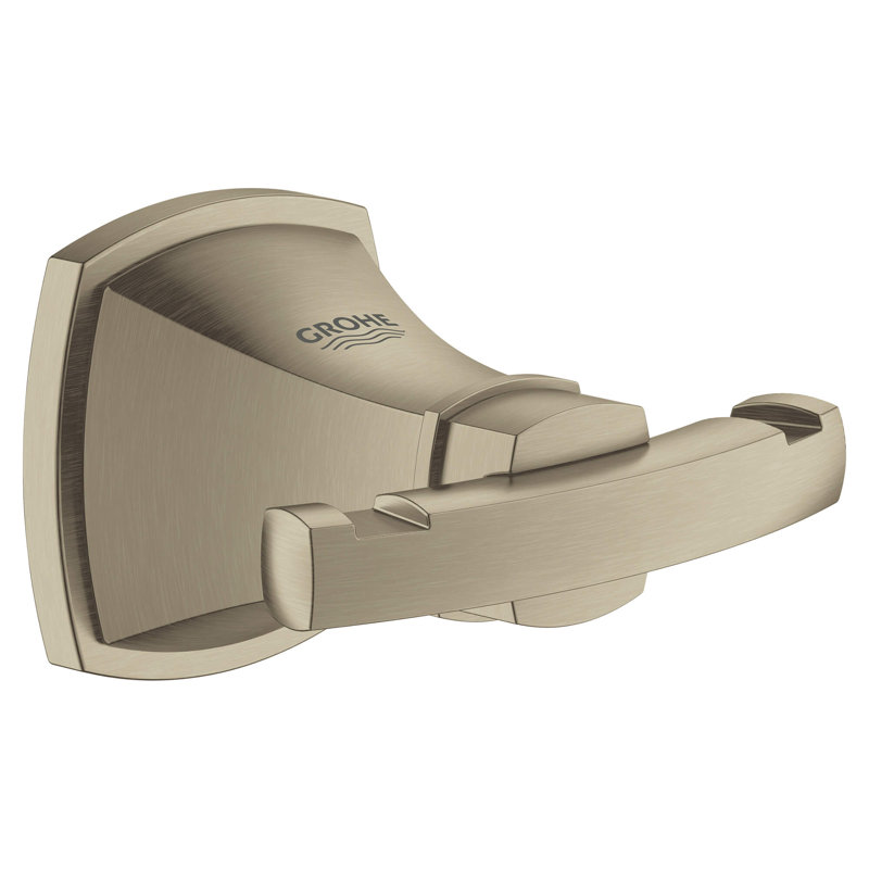 Geneva® Wall Mounted Hook, Brushed Nickel Infinity
