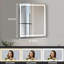 Miroir de salle de bain 24 po x 32 po à DEL avec façade et rétroéclairage-2117778983