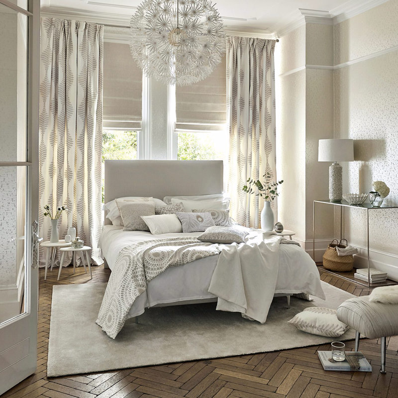 Lucielle Fabric, Chalk/Linen