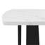 Table de salle à manger moderne de 63 po avec pieds géométriques noirs et blancs en faux marbre-647453922