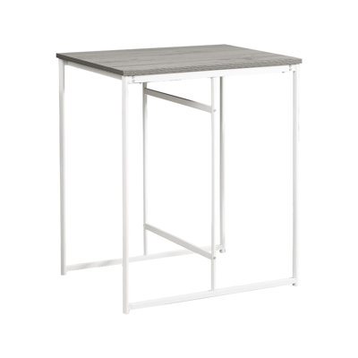 Table de salle à manger à hauteur de comptoir Jenie, minimaliste, petit espace, gris blanc