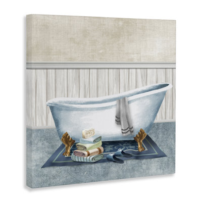 Cozy Clawfoot Bathtub Spa Canvas, design by Conrad Knutsen