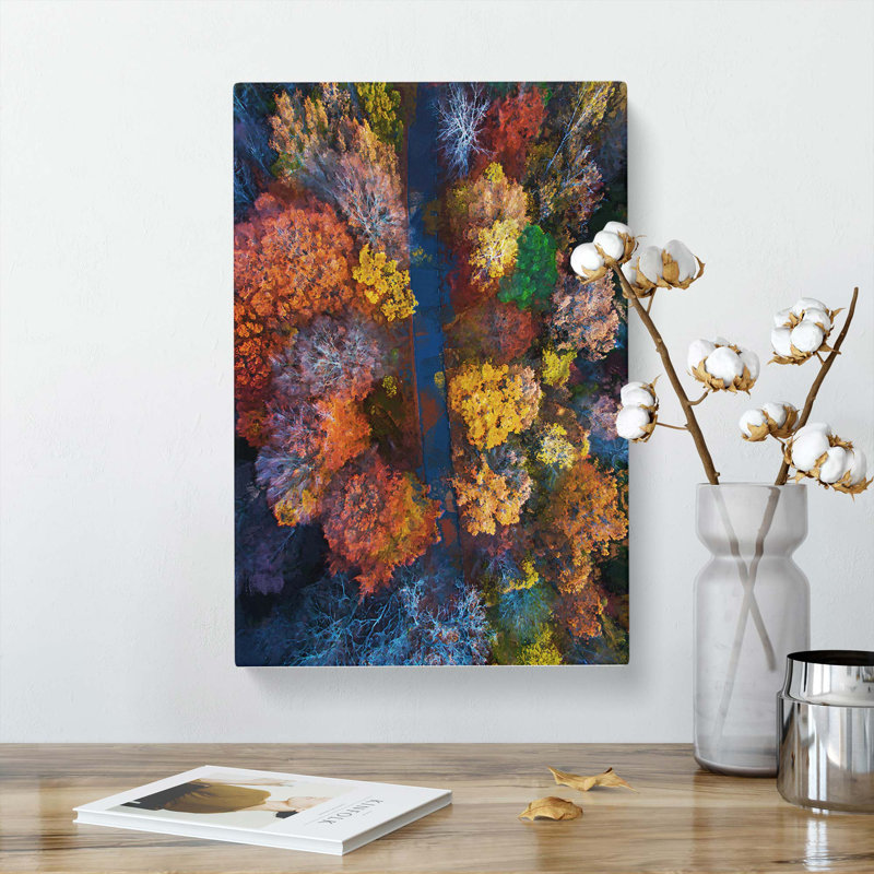 Autumn Road in Abstract - Wrapped Canvas, 60cm H x 40cm W x 3cm D