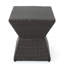 Table d'appoint d'extérieur en osier pour patio, table de bout résistante aux intempéries | Idée de cadeau