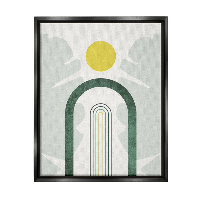 «Green Arches Tropical Abstraction» par Urban Epiphany, impression, Cadre flottant noir de jais, H 21 po x l 17 po x P 1,7 po