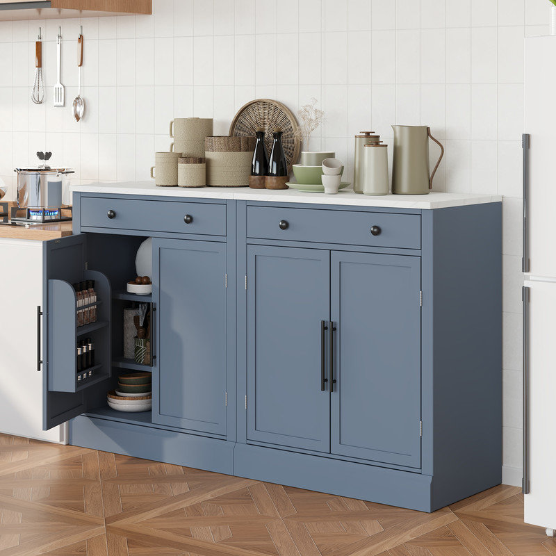 Buffet 28,7 po (ensemble de 2), Gris