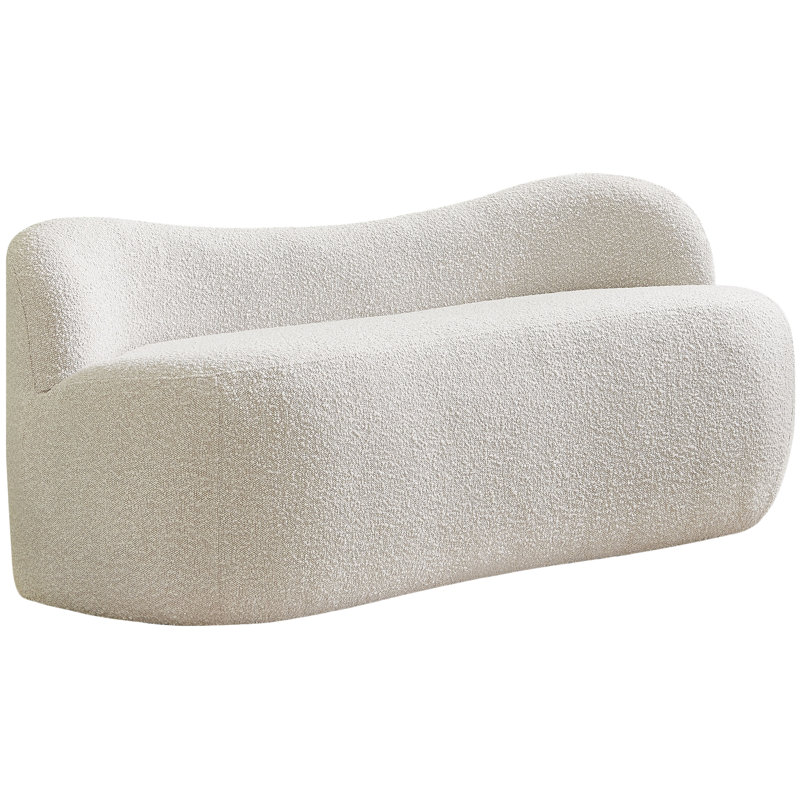 Banc en tissu Flair Flair Boucle, Tissu crème bouclé
