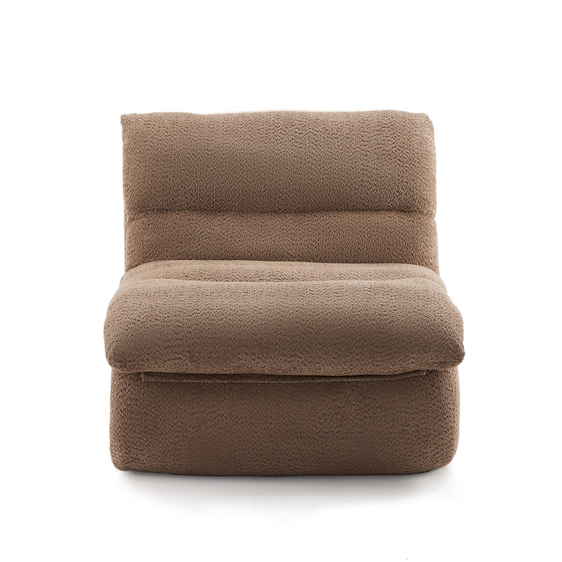 Chaise d'appoint rembourrée Modern, Brun