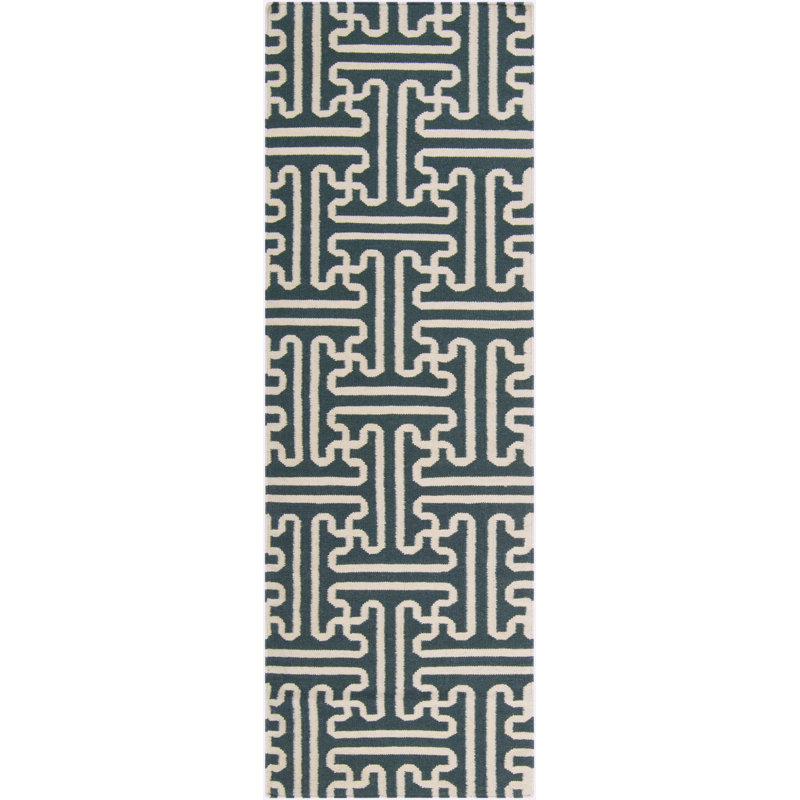 Berkley Flatweave Wool Geometric Indoor Rug, Runner 2'6" x 8'