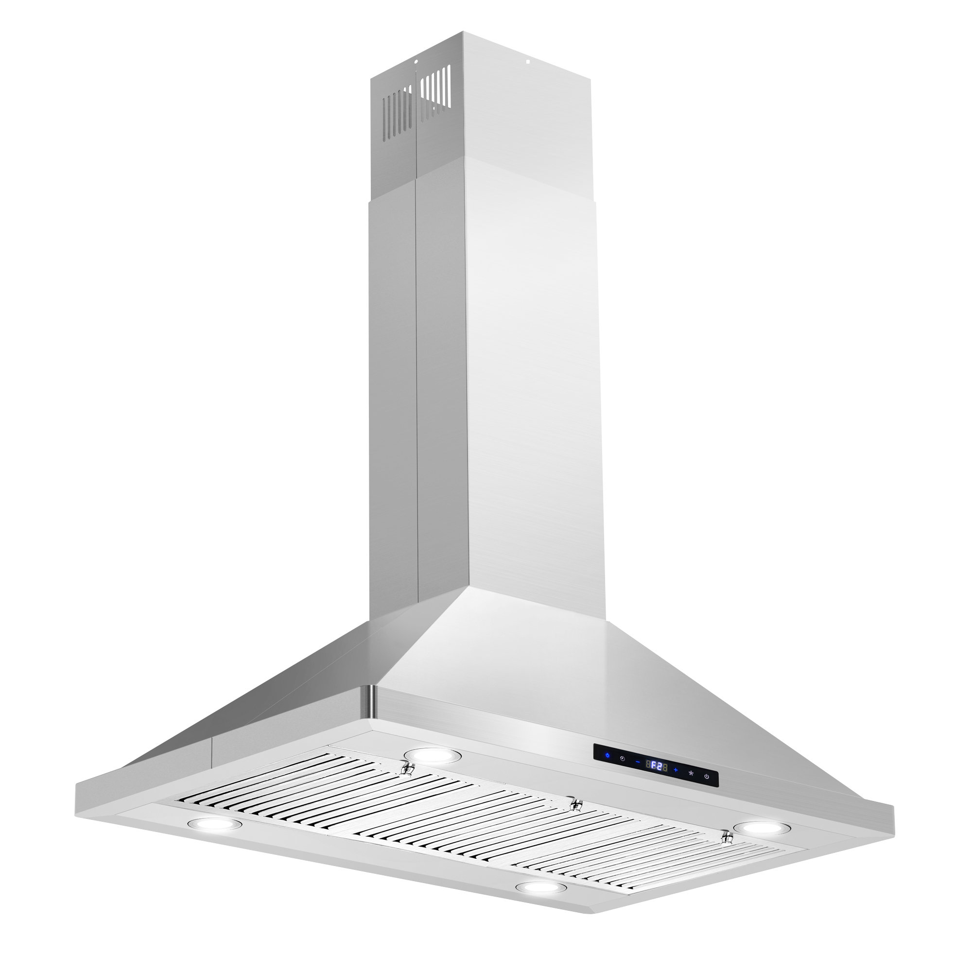 Cosmo 36 380 Cubic Feet Per Minute Ducted Island Range Hood with Baffle  Filter and Light Included & Reviews