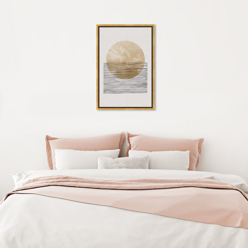 Le soleil et l'ombre II - Impression sur toile, H 45 po x l 30 po, Toile encadrée d'or