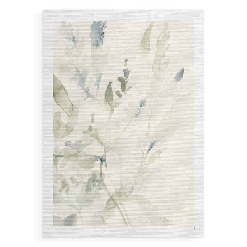 Élégant motif de varech - impression sur toile seulement - non encadré