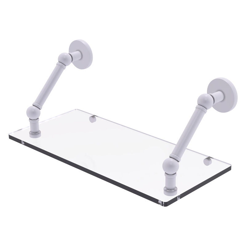 Dalston Bracket Shelf, Matte White, 8" H x 18" W x 8'" D