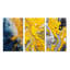 3 pièces sur toile - Expressions intuitives bleues et jaunes-197953969-197953928