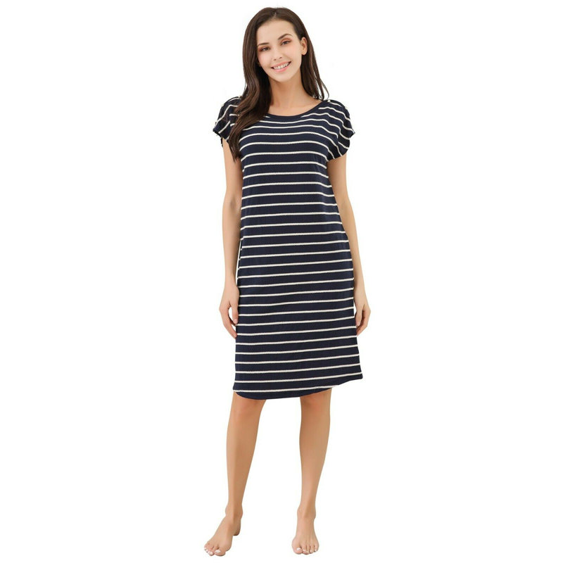 Débardeur en coton tricoté extensible à rayures pour femme RHW RHW2874