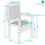Vivioville Stacking Teak Patio Dining Armchair