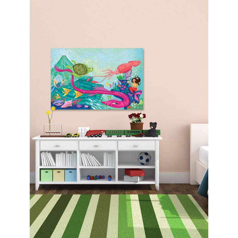 Sea Friends - Graphic Art on Canvas, 102cm H x 152cm W