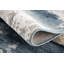 Tapis bleu antidérapant lavable abstrait 4 pi x 6 pi bleu et beige