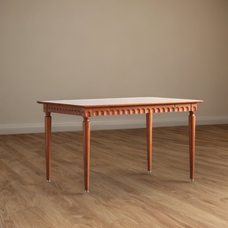 Stelka Cherry Solid Wood Dining Table, 31.49" W x 62.99" L