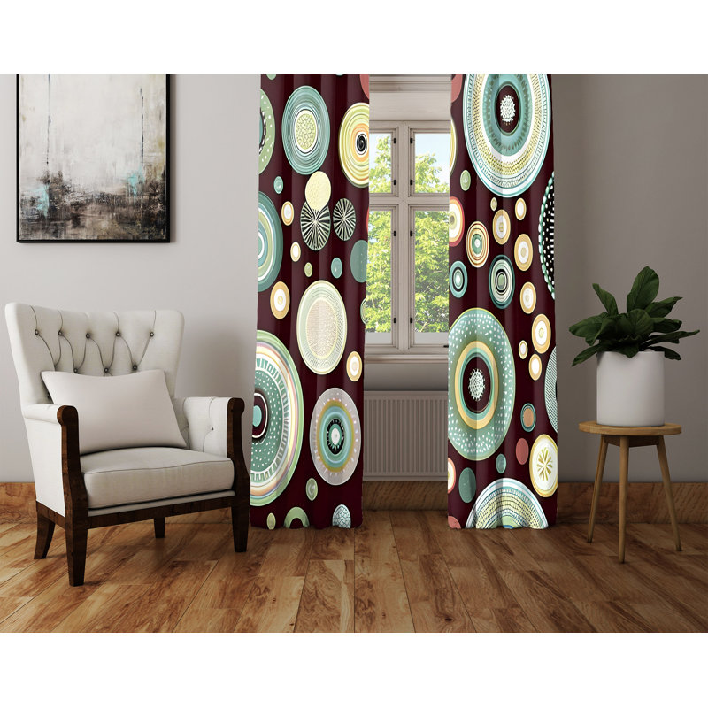 Danut Semi Sheer Curtain Pair, 40" W x 52" L