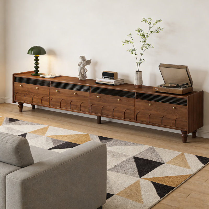 Meuble télé avec rangement, 17.32"H x 94.48"L x 13.77"W