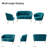 Hendrix Velvet Channel Tufted Living Room Set -81912056