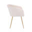 Chaise d'appoint rembourrée en velours Pell