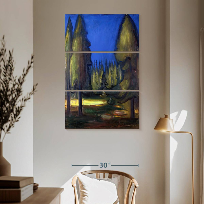 Forêt d'épinettes foncées Alvord, H 65 po x l 42 po