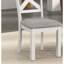 Chaises d'appoint rustiques à dossier en croix de 2 pièces en chêne blanc avec bois d'ingénierie pour les salles à manger de style transitionnel