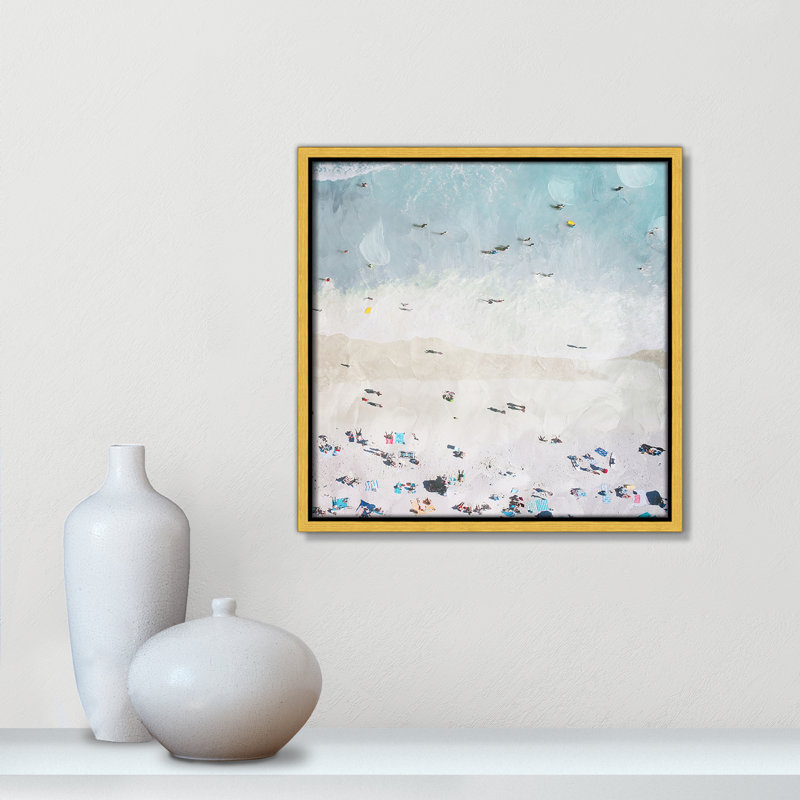 «Beaching Out II» par Milli Villa, H 13,5 po x l 13,5 po, Doré