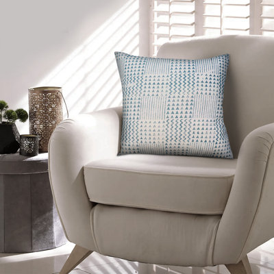 Geometric Cotton Reversible Throw Pillow