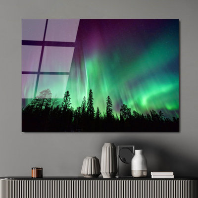 Superbe peinture murale en verre trempé 27,6 po x 39,4 po | 100% verre trempé, épaisseur: 0,16 pouce | Décoration élégante pour le salon ou le bureau, durable et facile à nettoyer, idée de cadeau parfaite