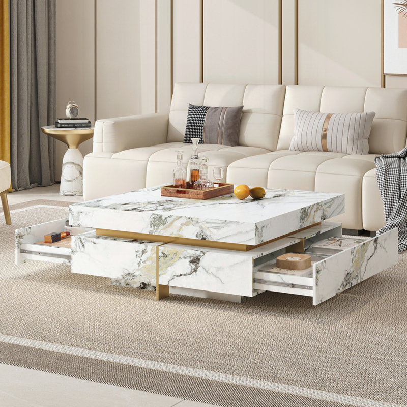 Table basse moderne à 4 tiroirs Modern