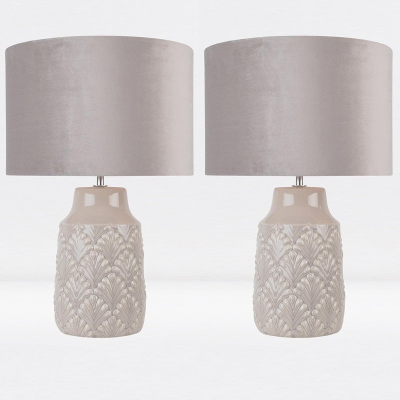 Bryne Ceramic Table Lamp, Grey