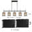 5-Light 63" Width Oversize Kitchen Island Lighting