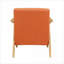 Fauteuil d'appoint rembourré en bois d'hévéa massif à finition naturelle naturelle orange-1260658988-1260658995