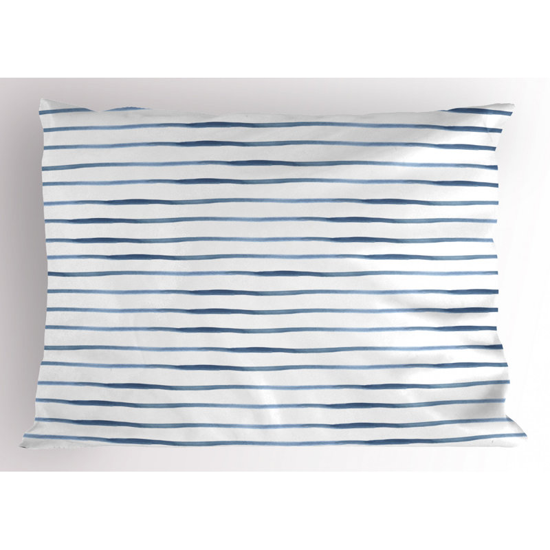 Narwhal Polyester Striped Sham Set, Queen