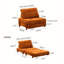 Canapé-lit 39,76 po en velours côtelé minimaliste moderne orange avec coussins